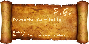 Portschy Gabriella névjegykártya